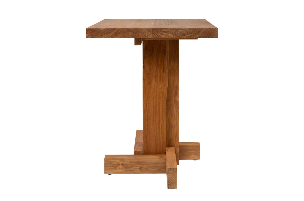 Table d'appoint en teck 60x78x4,5cm Kaku - Versmissen - The Cool Republic