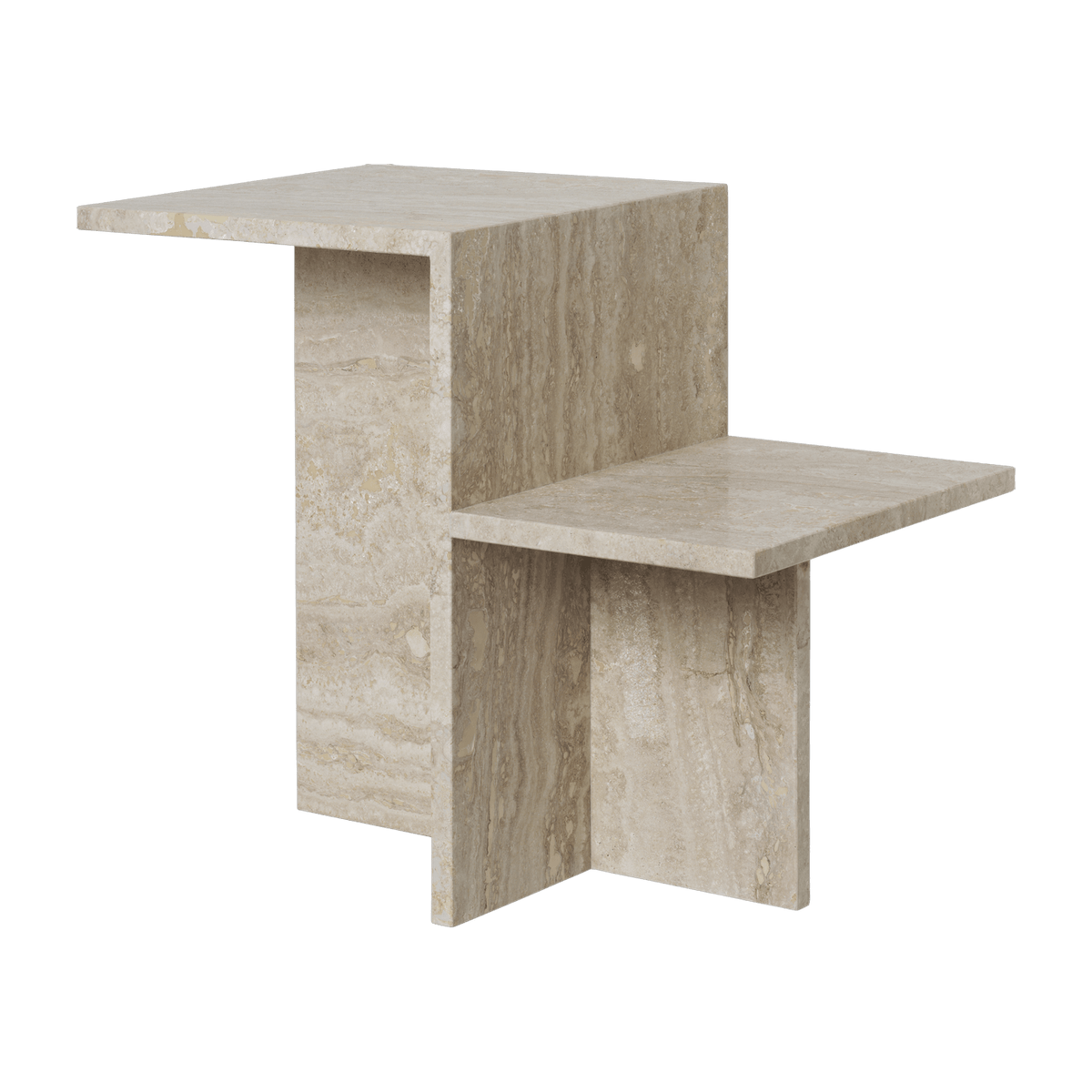 Distinct travertine side table 35 x 50 x 59, 5 cm - Ferm Living - The Cool Republic