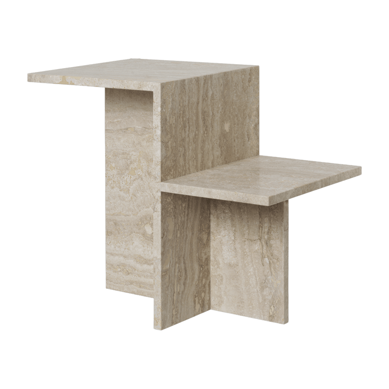 Distinct travertine side table 35 x 50 x 59, 5 cm - Ferm Living - The Cool Republic