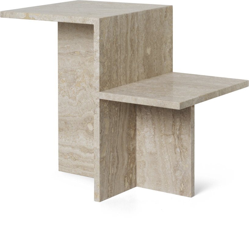 Table d'appoint en travertin 35 x 50 x 59,5 cm Distinct - Ferm Living - The Cool Republic