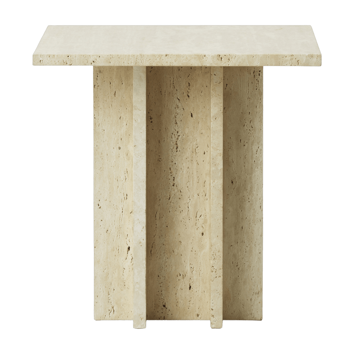 Table d'appoint en travertin 45 x 43 cm Edge - Normann Copenhagen - The Cool Republic