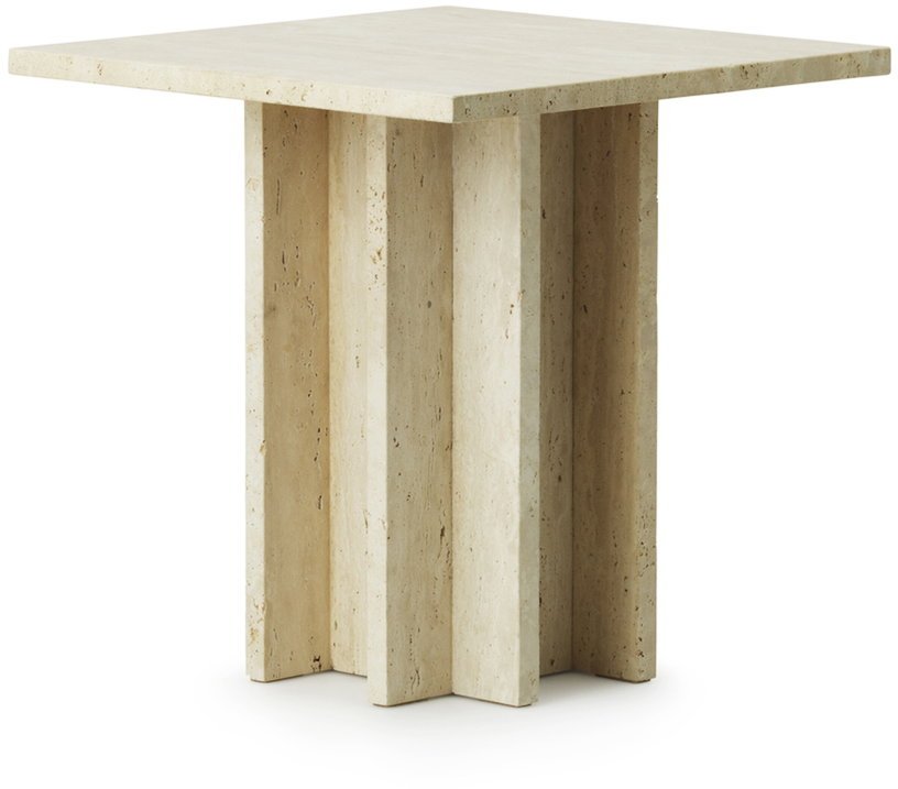 Table d'appoint en travertin 45 x 43 cm Edge - Normann Copenhagen - The Cool Republic