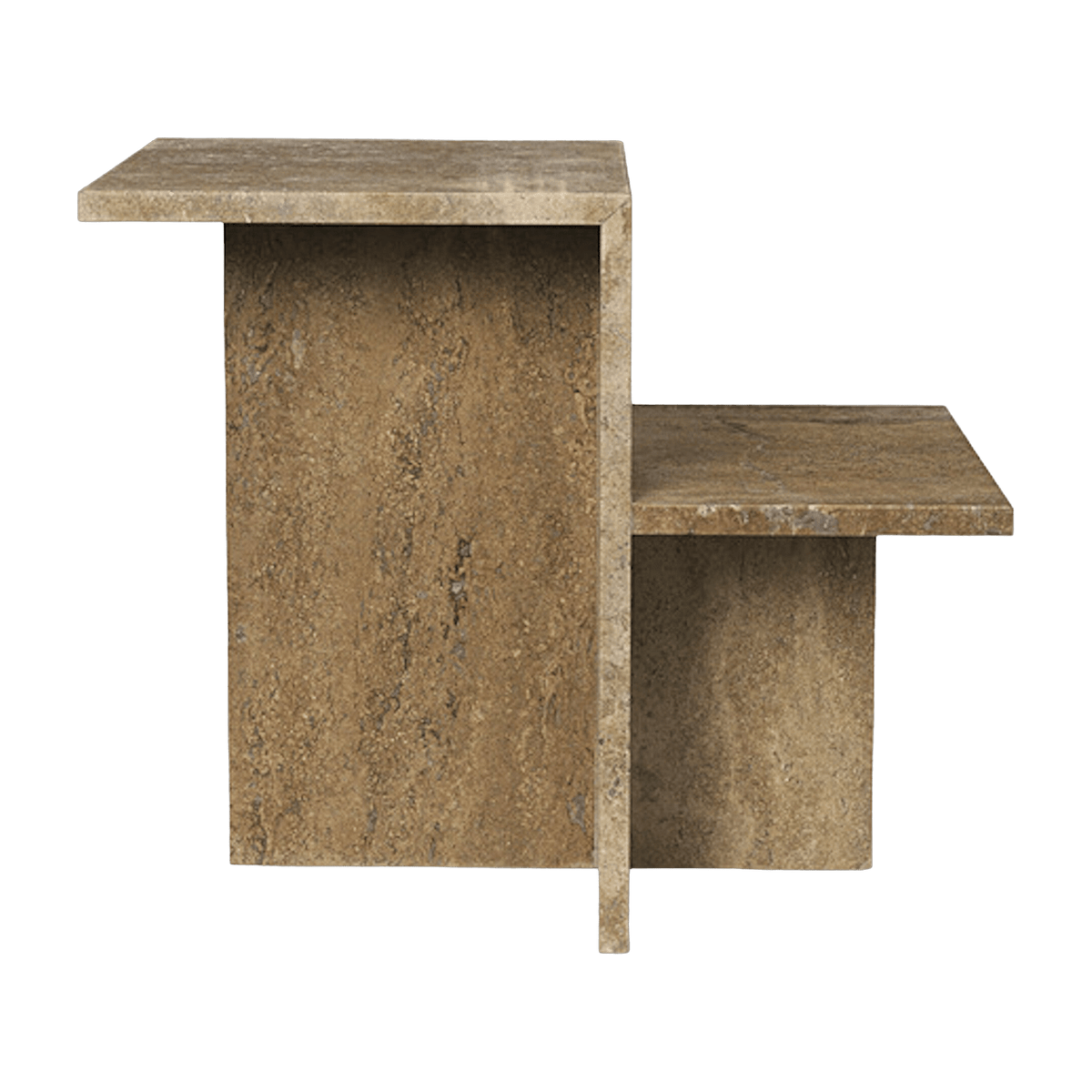 Table d'appoint en travertin beige 50 x 40 cm Distinct - Ferm Living - The Cool Republic