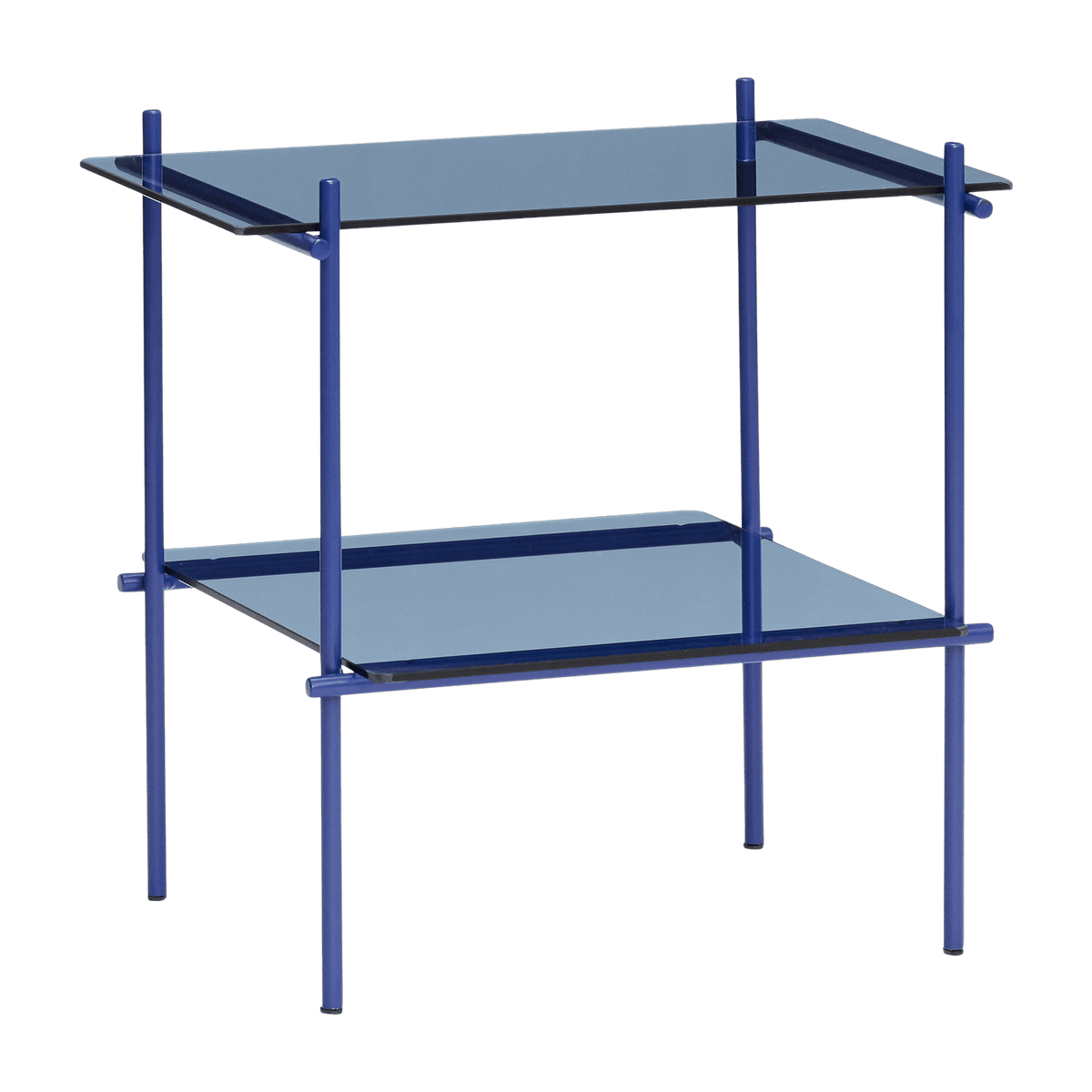 Table d'appoint en verre et fer bleu Niche Square - Hübsch - The Cool Republic