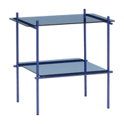 Table d'appoint en verre et fer bleu Niche Square - Hübsch - The Cool Republic