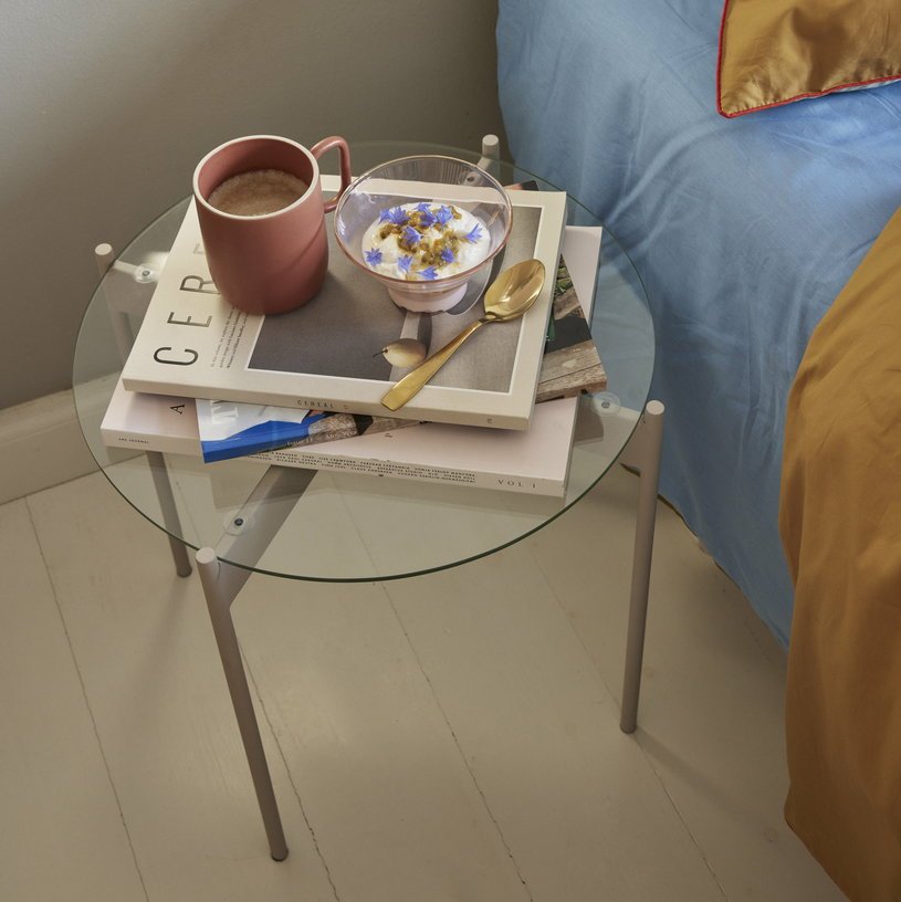 Table d'appoint en verre sable Beam - Hübsch - The Cool Republic