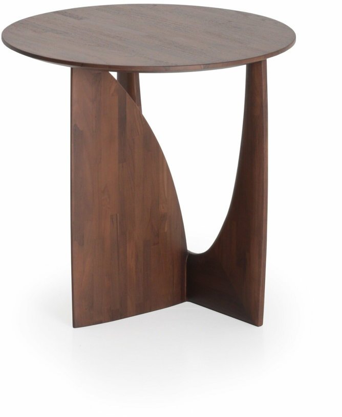 Table d'appoint géométrique en teck - Ethnicraft Accessories - The Cool Republic