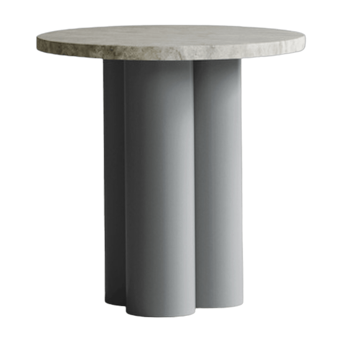 Table d'appoint grise et plateau travertine silver 40 x 40 cm Dit - Normann Copenhagen - The Cool Republic
