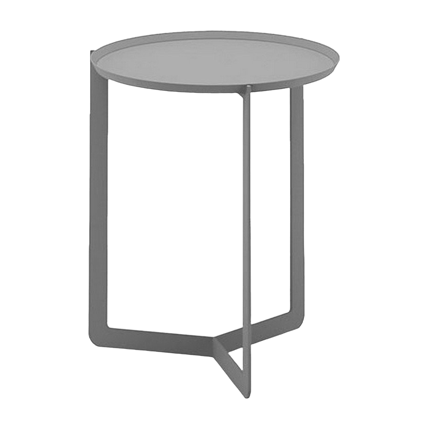 Table d'appoint grise Round 1 - Meme Design - The Cool Republic