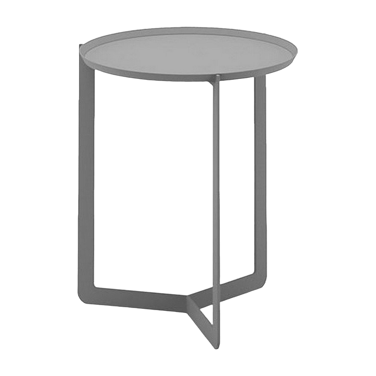 Table d'appoint grise Round 1 - Meme Design - The Cool Republic