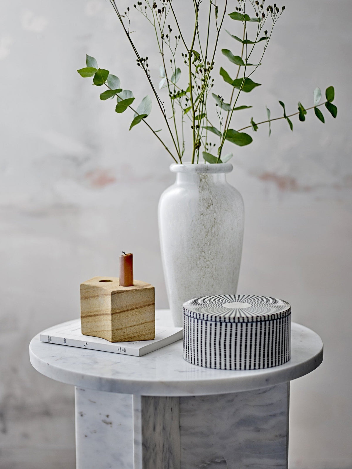 Table d'appoint Jasmia Marbre Blanc - Bloomingville - The Cool Republic