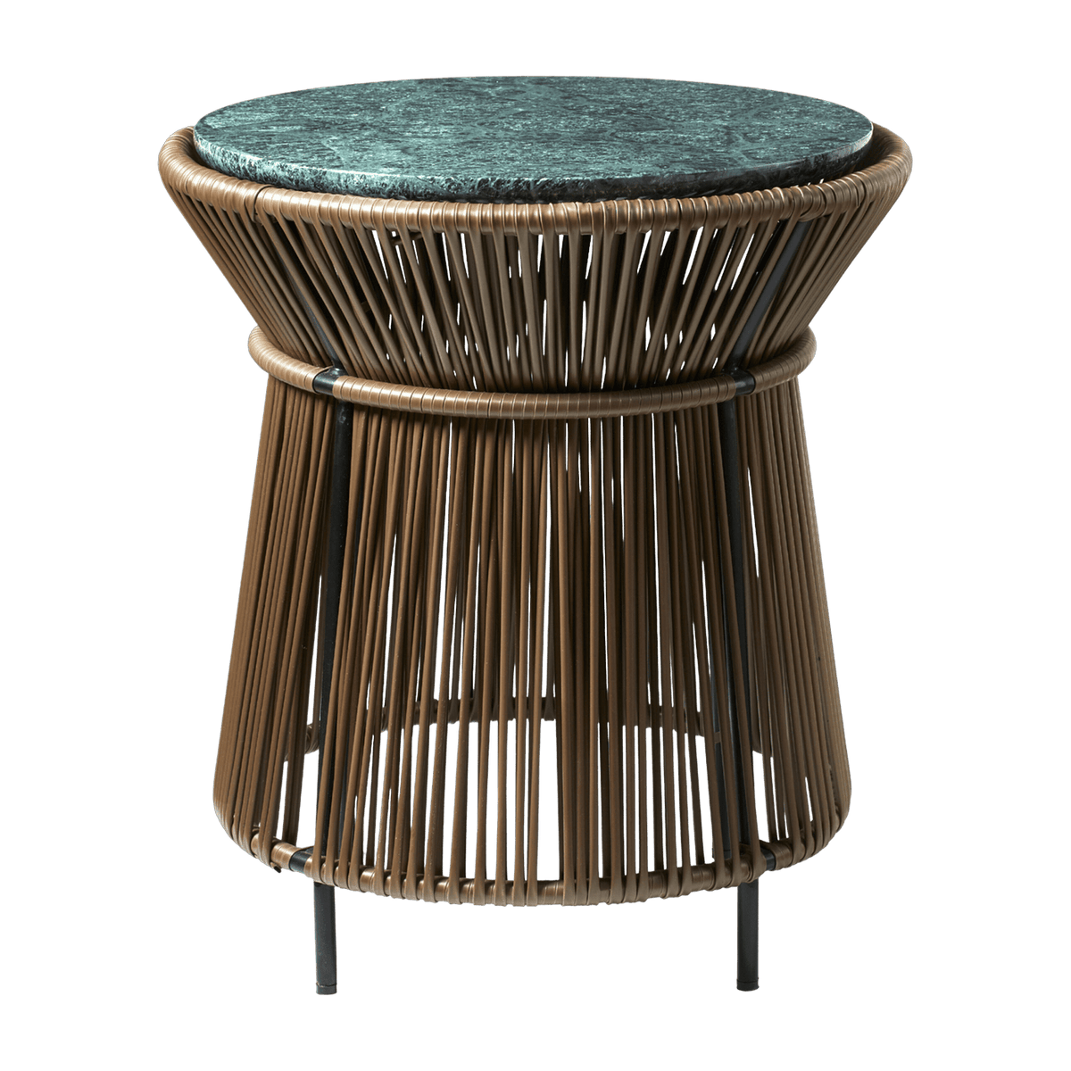Table d'appoint kaki plateau en marbre vert Caribe chic - Ames - The Cool Republic