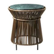 Table d'appoint kaki plateau en marbre vert Caribe chic - Ames - The Cool Republic