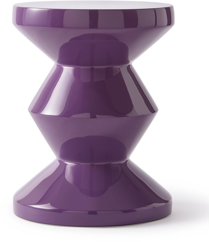 Table d'appoint laqué mauve foncé 46 cm Zig zag - Pols Potten - The Cool Republic