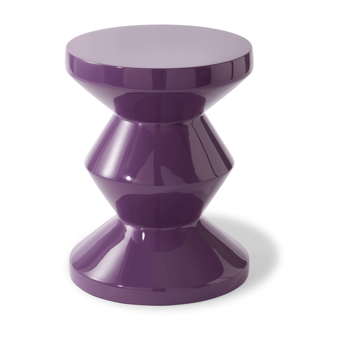 Table d'appoint laqué mauve foncé 46 cm Zig zag - Pols Potten - The Cool Republic