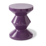 Table d'appoint laqué mauve foncé 46 cm Zig zag - Pols Potten - The Cool Republic