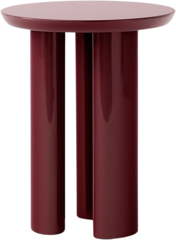 Table d'appoint laquée bordeaux Tung JA3 - &tradition - The Cool Republic