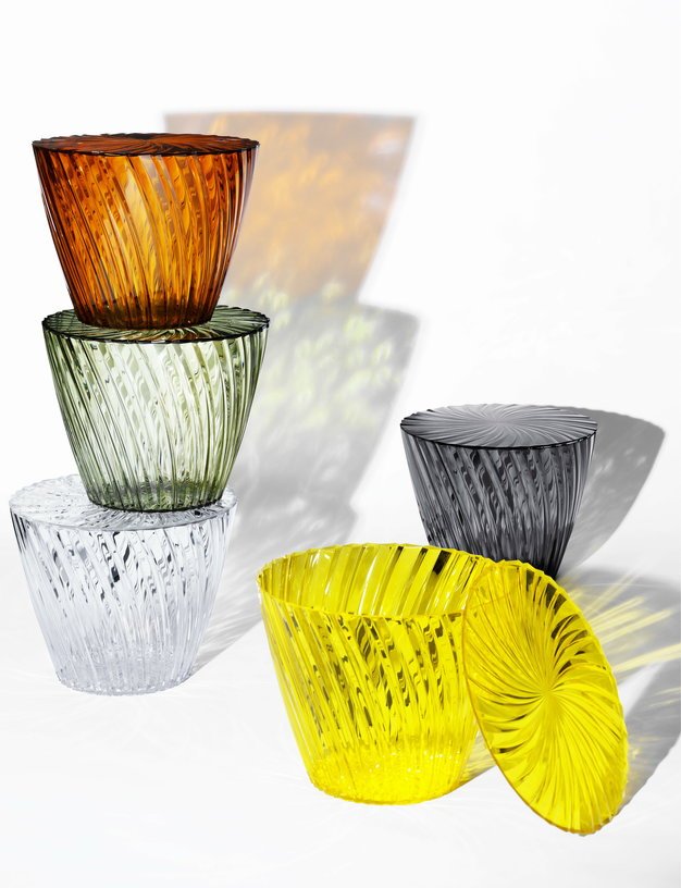 Table d'appoint marron 35 cm Sparkle - Kartell - The Cool Republic