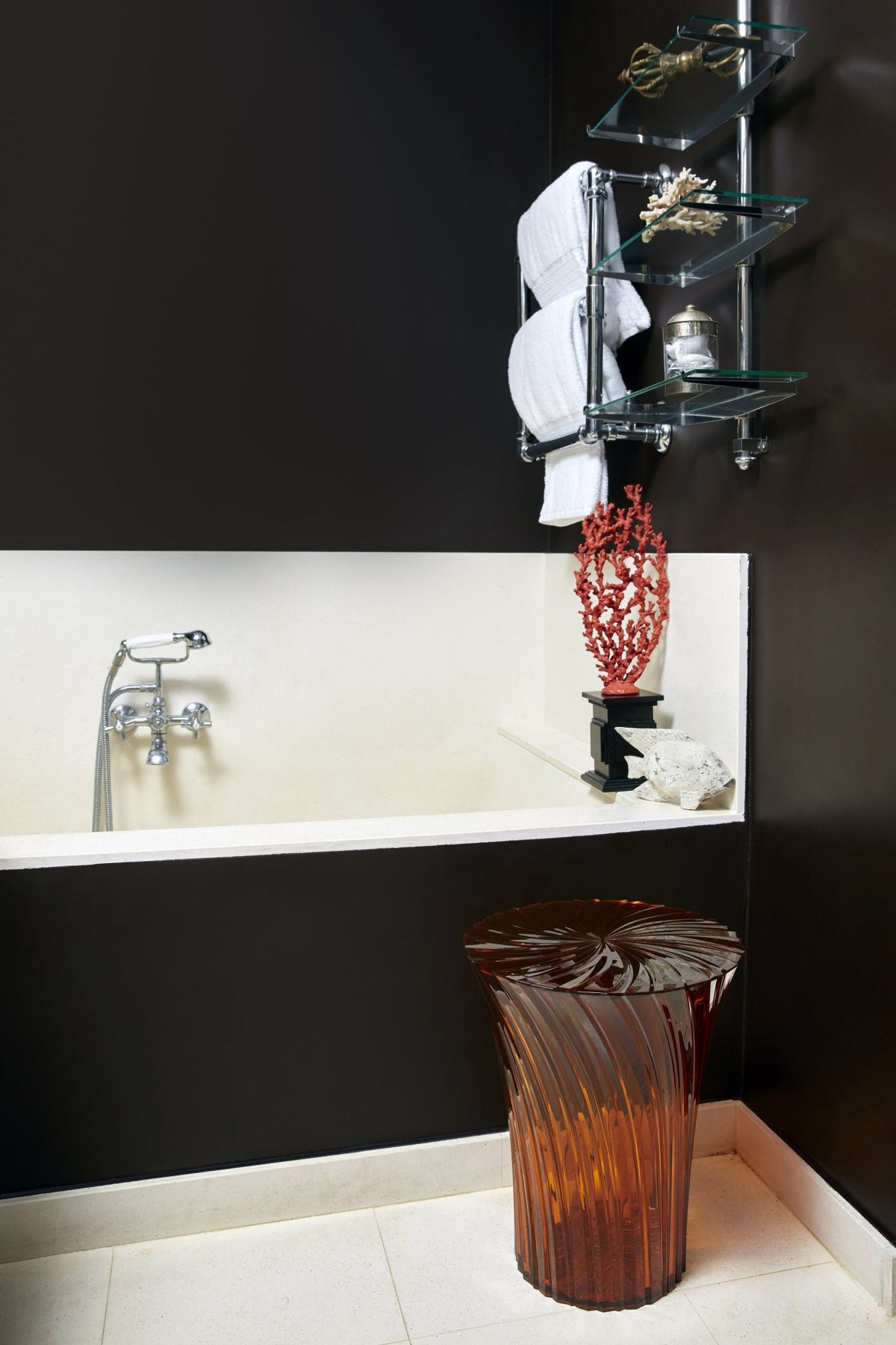 Table d'appoint marron 44 cm Sparkle - Kartell - The Cool Republic