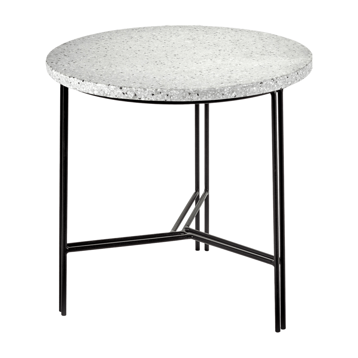 Table d'appoint noire et grise en terrazzo et métal 40 x 40 cm A. Sciortino - Serax - The Cool Republic