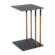 Table d'appoint noire et pieds en bois - Yamazaki - The Cool Republic