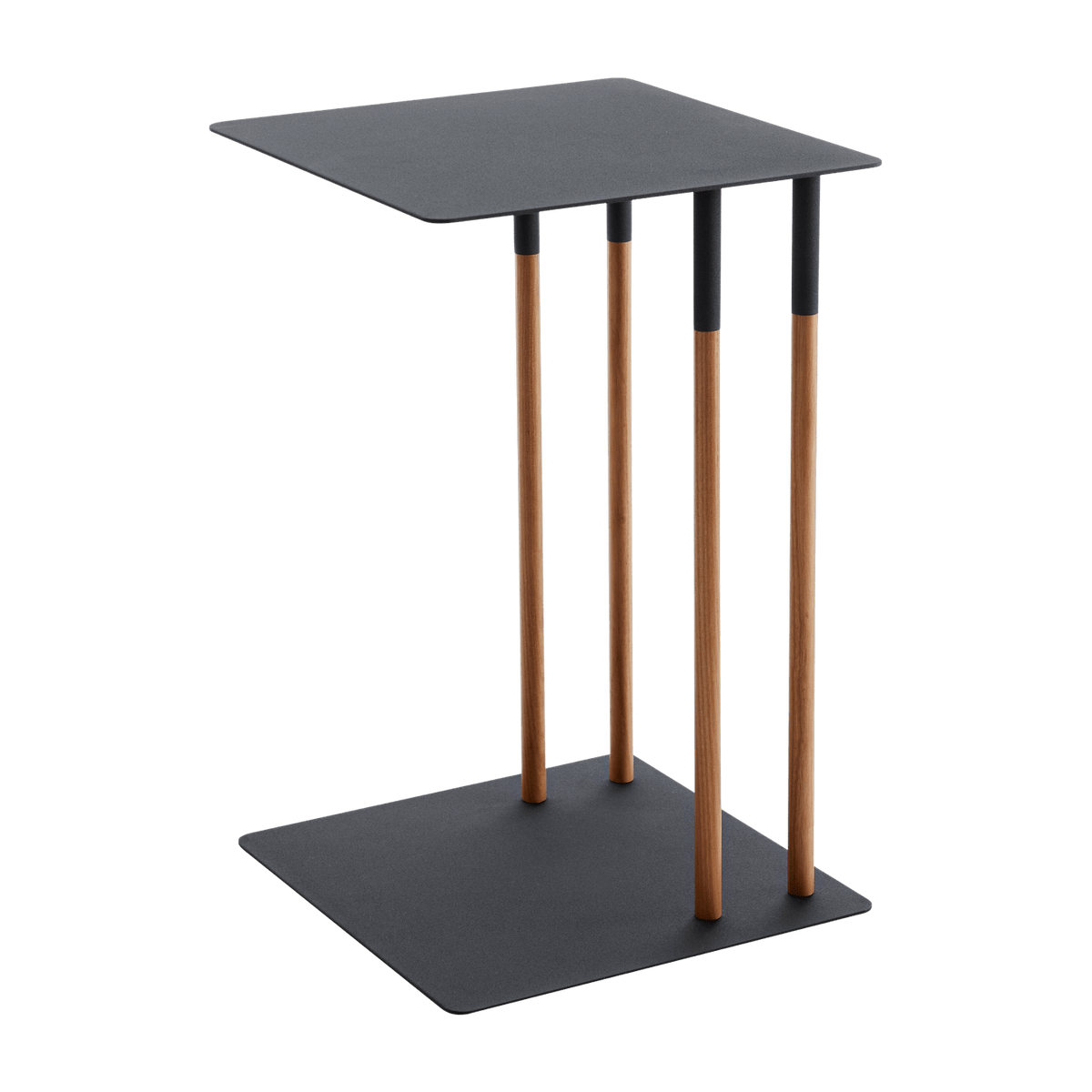 Table d'appoint noire et pieds en bois - Yamazaki - The Cool Republic