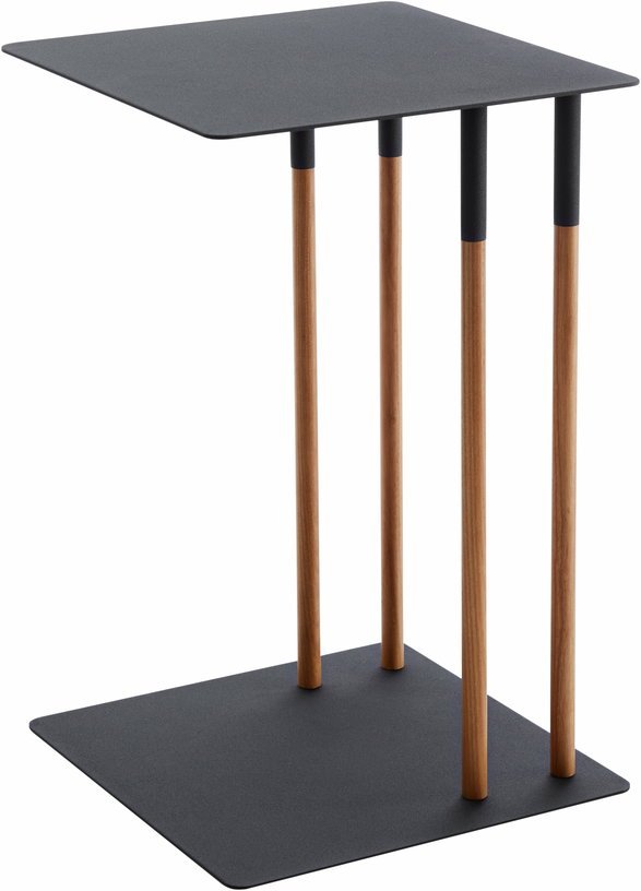Table d'appoint noire et pieds en bois - Yamazaki - The Cool Republic