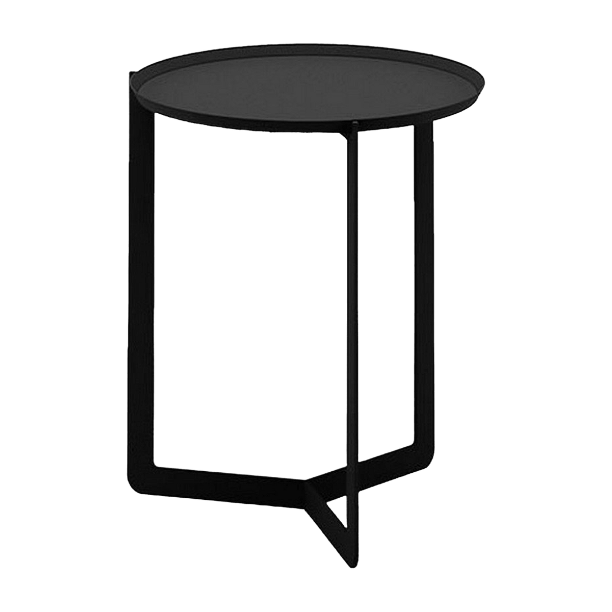 Table d'appoint noire Round 1 - Meme Design - The Cool Republic