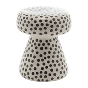 Table d'appoint ou pouf en céramique à pois noirs InOut 44 - Gervasoni - The Cool Republic