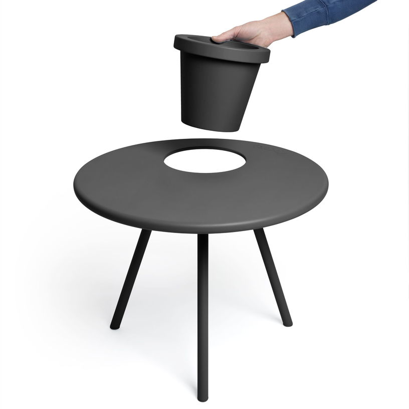 Table d'appoint pot de fleur intégré anthracite Bakkes - Fatboy - The Cool Republic