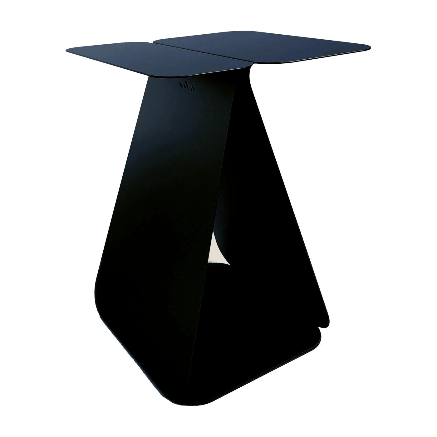 Table d'appoint rectangulaire en acier noir mat Youmy - Mlle Jo - The Cool Republic