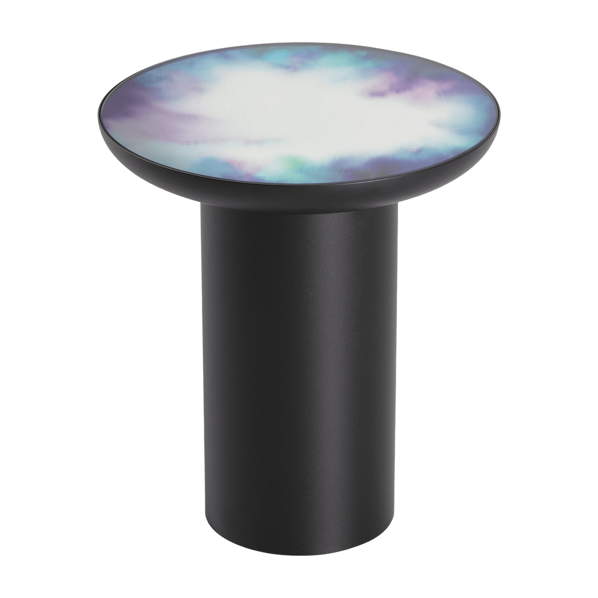 Table d'appoint ronde aquarelle bleu et violet 40 Francis - Petite Friture - The Cool Republic