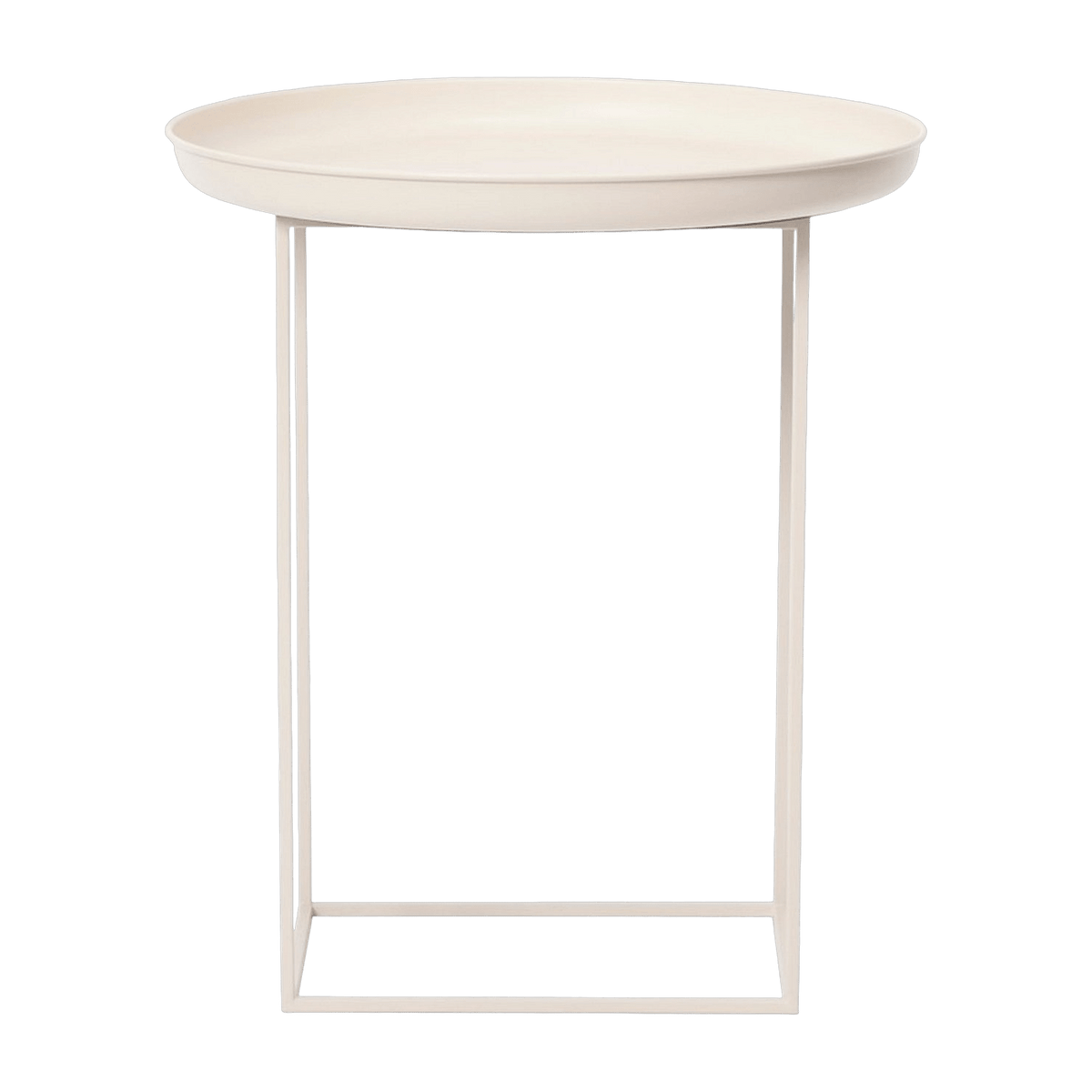 Table d'appoint ronde en acier blanc 45 cm Duke - NORR11 - The Cool Republic