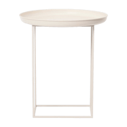 Table d'appoint ronde en acier blanc 45 cm Duke - NORR11 - The Cool Republic