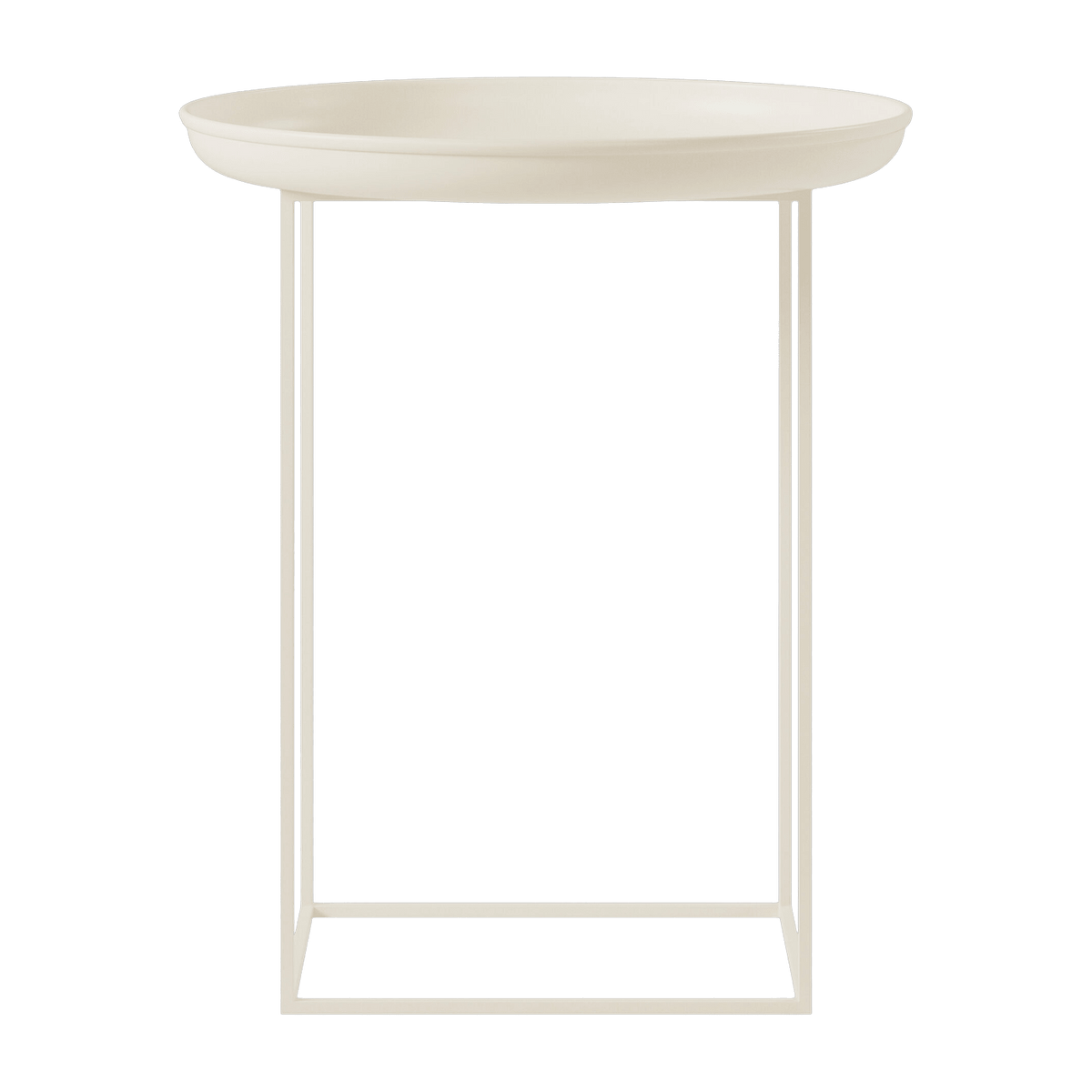 Coffee table ronde in antique white steel 45 cm Duke - NORR11 - The Cool Republic