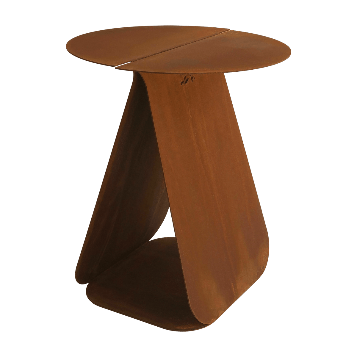 Table d'appoint ronde en acier corten Youmy - Mlle Jo - The Cool Republic