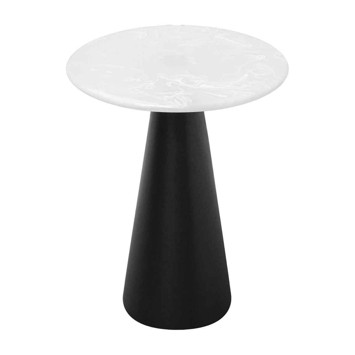Table d’appoint ronde en acier noire 50 x 60 cm Cone - Versmissen - The Cool Republic