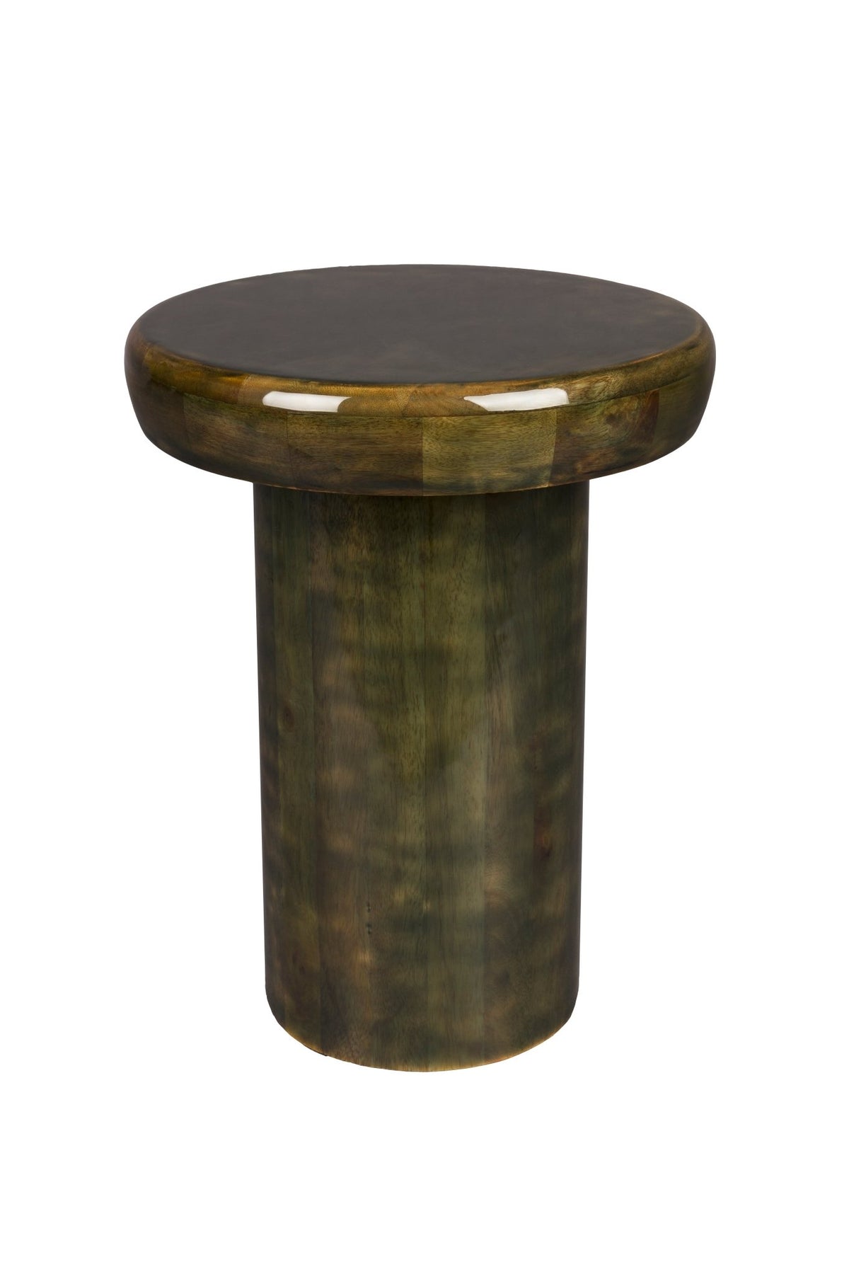 Table d'appoint ronde en bois de manguier vert 35 x 45 cm Mush - Dutchbone - The Cool Republic