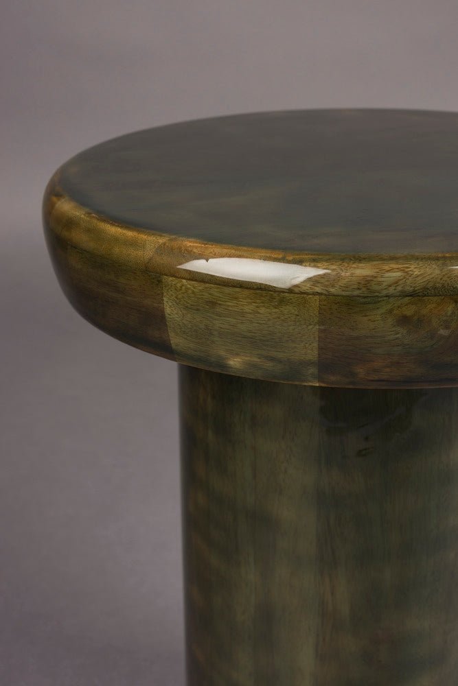 Table d'appoint ronde en bois de manguier vert 35 x 45 cm Mush - Dutchbone - The Cool Republic