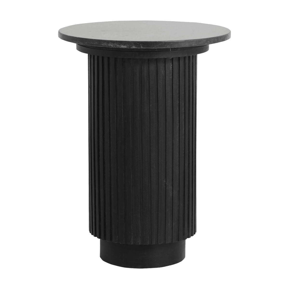 Table d'appoint ronde en marbre noir 40 cm Erie - Nordal - The Cool Republic
