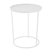 Table d'appoint ronde en métal blanc 43 cm Costance Vassoio - Meme Design - The Cool Republic