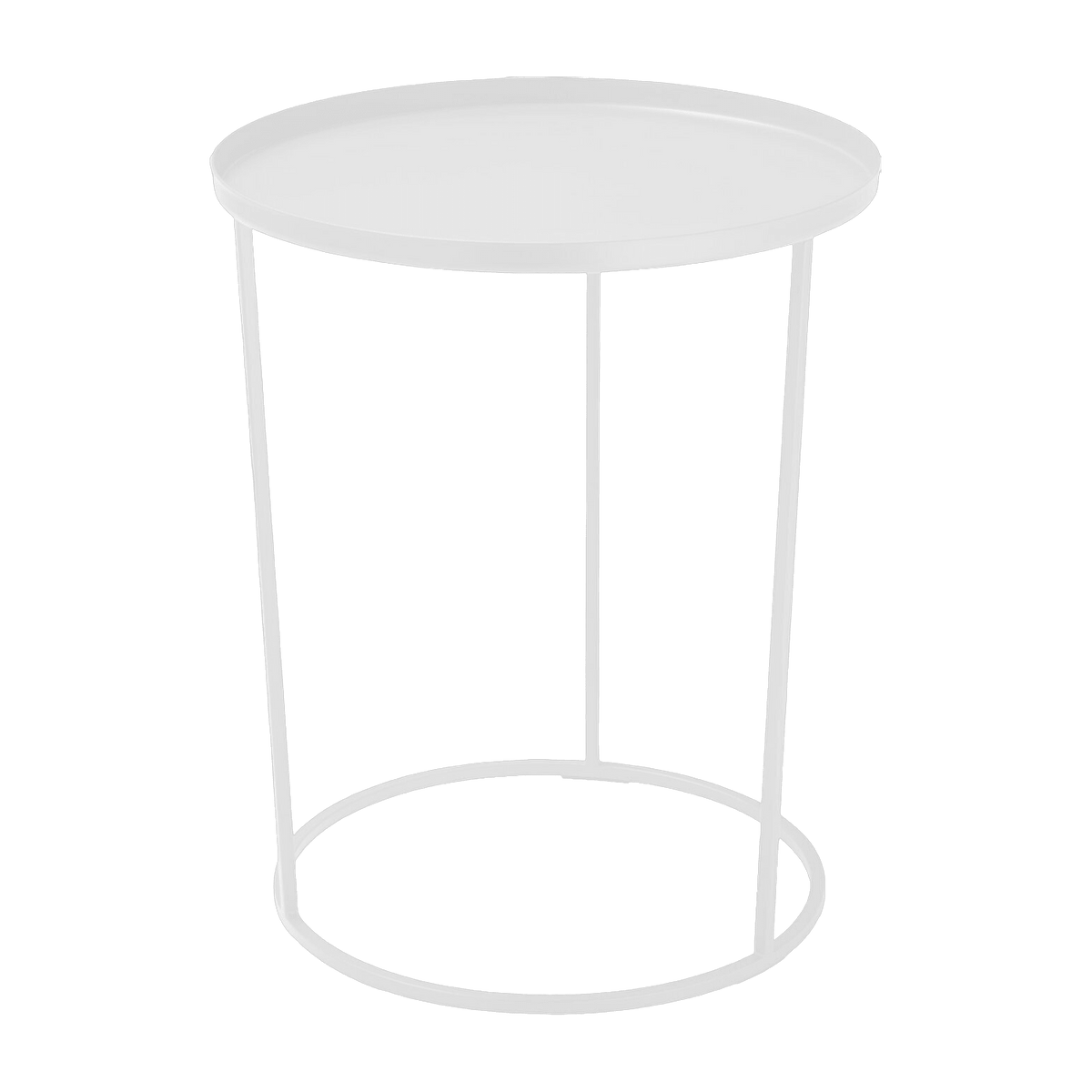 Table d'appoint ronde en métal blanc 43 cm Costance Vassoio - Meme Design - The Cool Republic