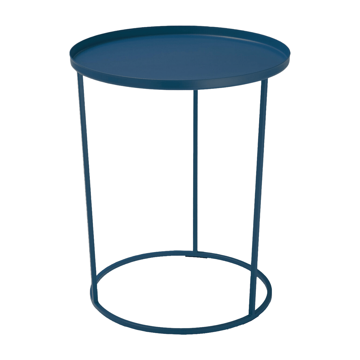 Table d'appoint ronde en métal bleu 43 cm Costance Vassoio - Meme Design - The Cool Republic