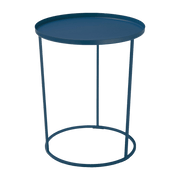 Table d'appoint ronde en métal bleu 43 cm Costance Vassoio - Meme Design - The Cool Republic