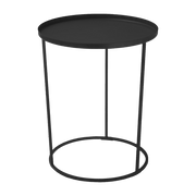 Table d'appoint ronde en métal noir 43 cm Costance Vassoio - Meme Design - The Cool Republic