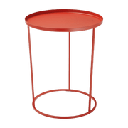 Table d'appoint ronde en métal rouge 43 cm Costance Vassoio - Meme Design - The Cool Republic