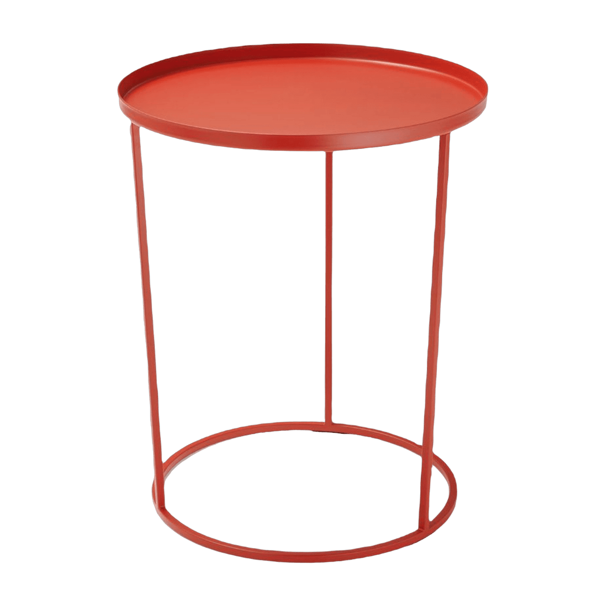 Table d'appoint ronde en métal rouge 43 cm Costance Vassoio - Meme Design - The Cool Republic