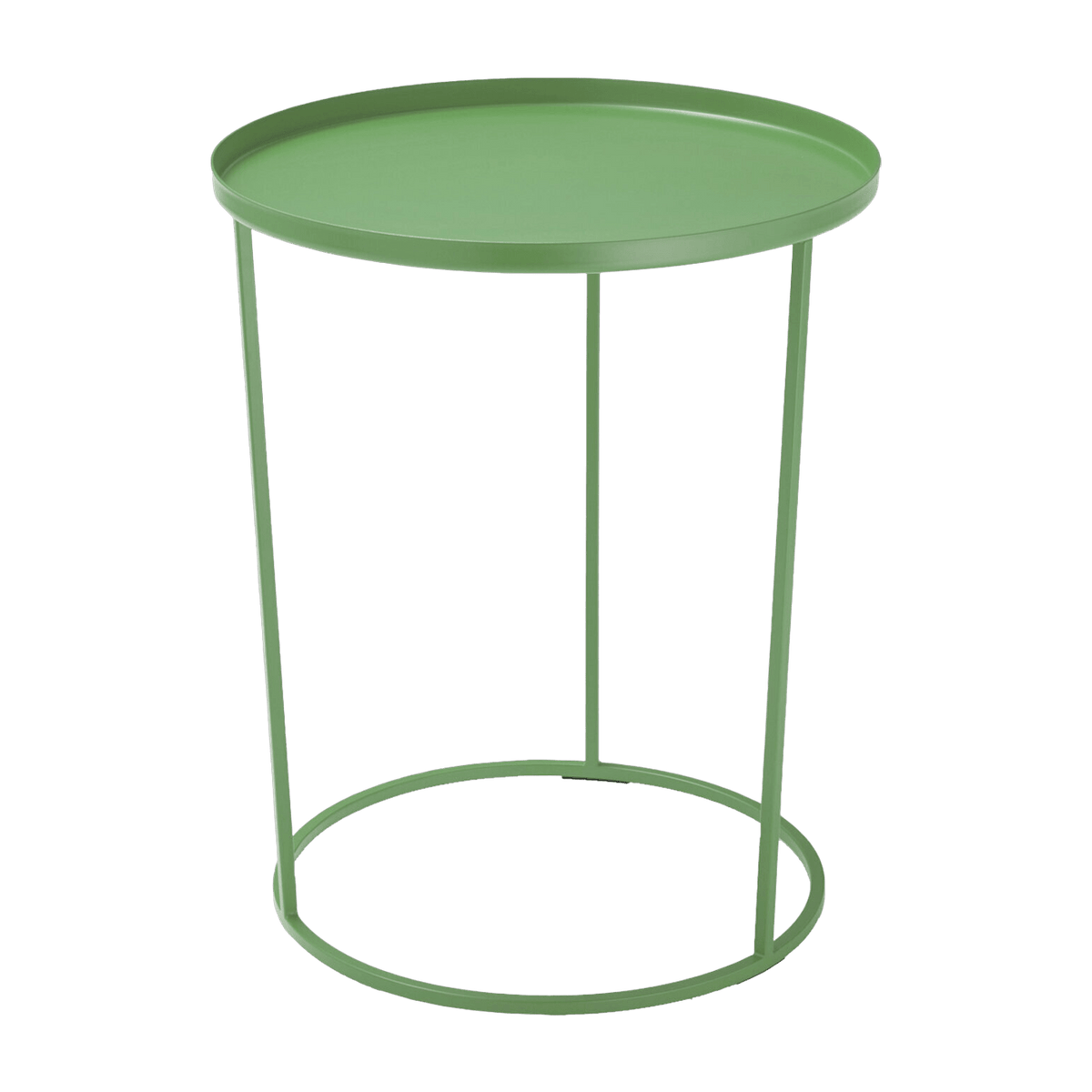 Table d'appoint ronde en métal vert 43 cm Costance Vassoio - Meme Design - The Cool Republic