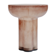 Table d'appoint ronde en verre soufflé caramel 45x50cm Crown - 101 COPENHAGEN - The Cool Republic