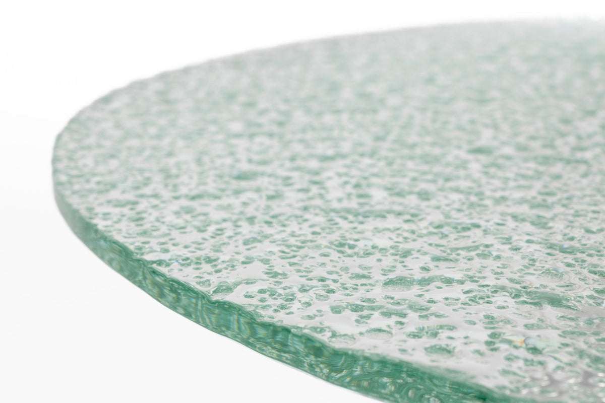 Table d'appoint ronde en verre trempé et acier chromé 60cm Marly - Dutchbone - The Cool Republic